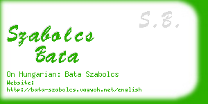 szabolcs bata business card